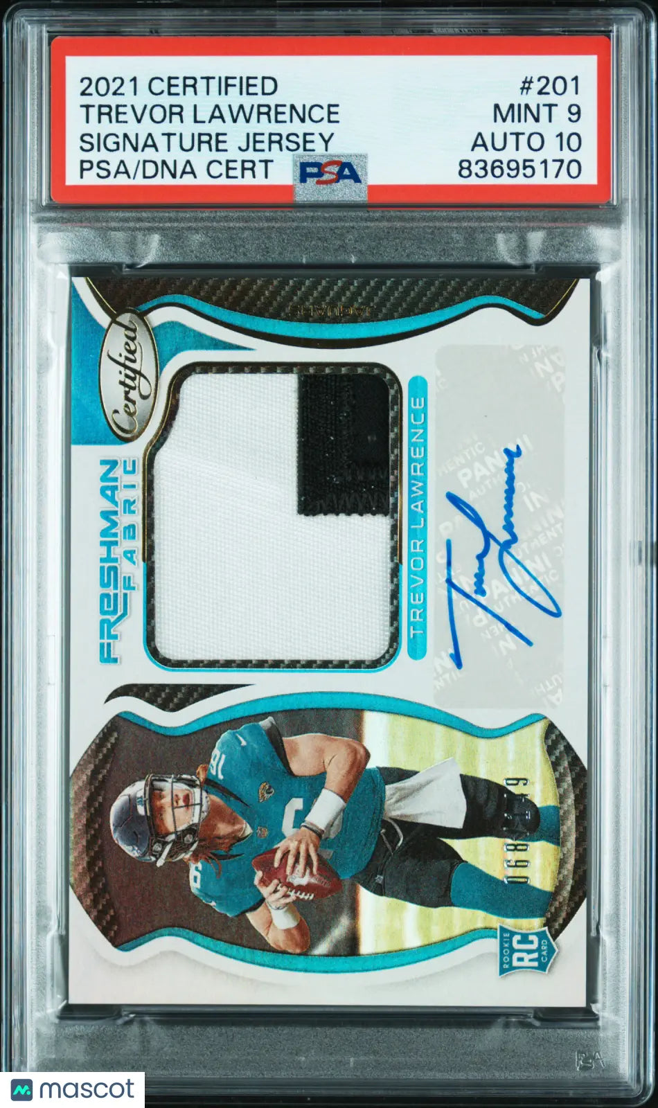 Trevor Lawrence RC Rookie Jersey PSA 9 /149 Auto 10 2021 Panini Certified 