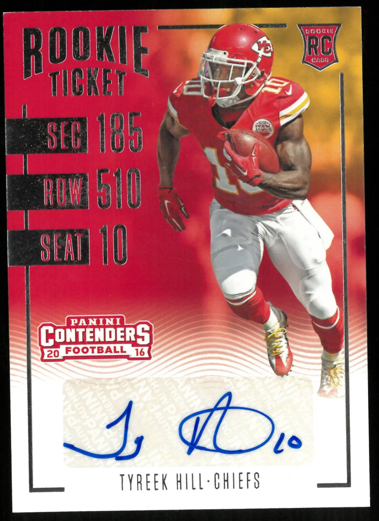 Tyreek Hill Rookie Ticket Auto Contenders 2016 Autograph 