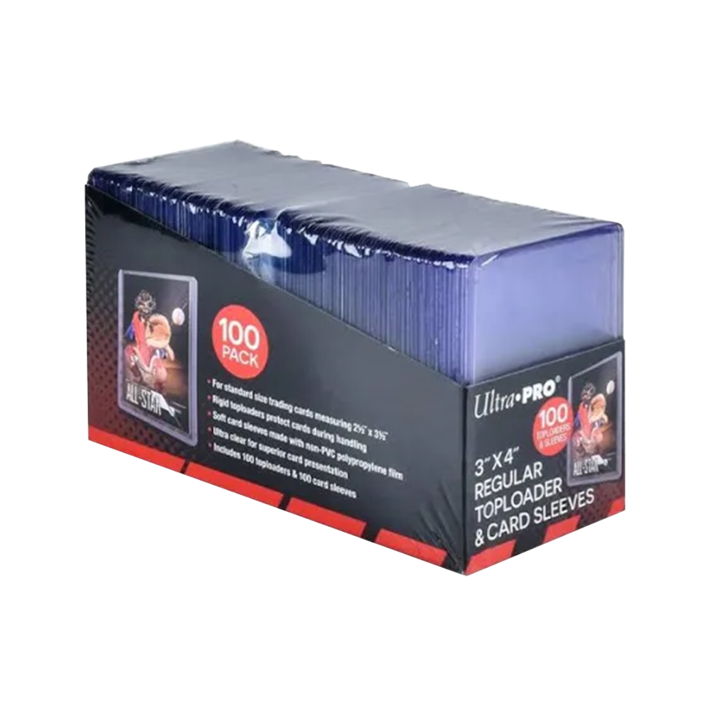 Ultra Pro 100 Pack Toploaders With Sleeves 35pt 