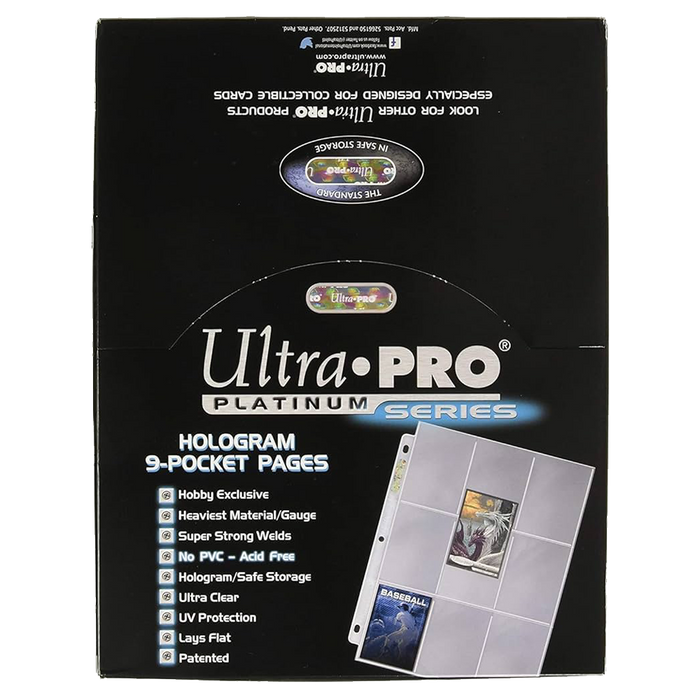 Ultra Pro 9 Pocket Binders Sheets 100 Count Package