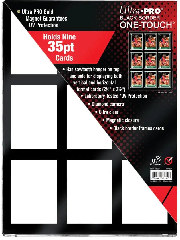 Ultra Pro One Touch 3x5 9 Card UV Black Bordered 35pt 