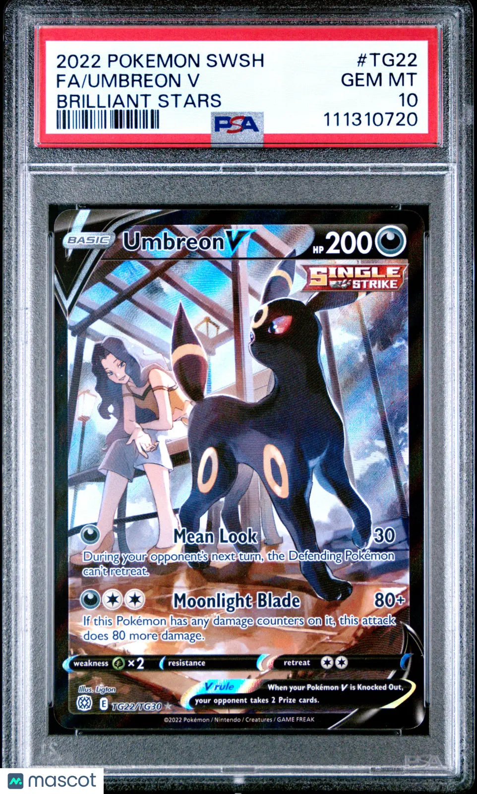 Umbreon V PSA 10 Brilliant Stars TG22/TG30 Pokemon 2022 