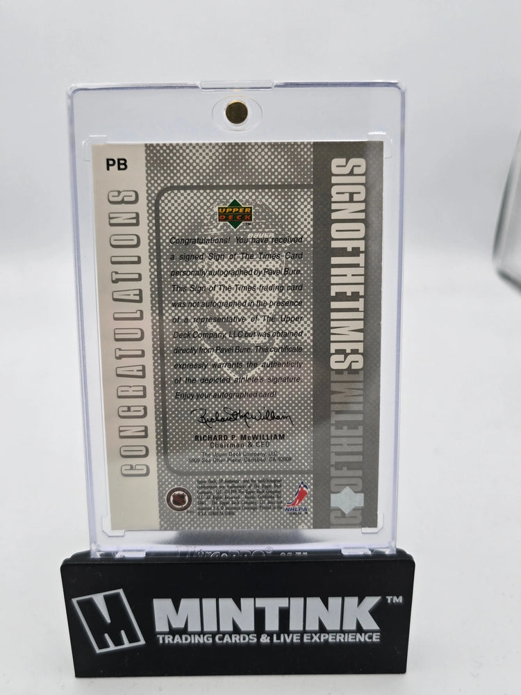 Upper Deck SP Pavel Bure Bure Sign Of The Times Auto Autograph 