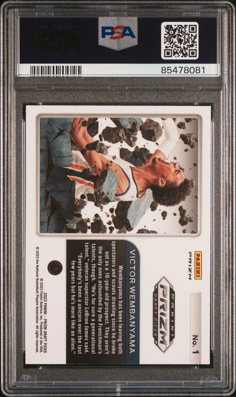 Victor Wembanyama PSA 10 Prizm Break Silver Draft Picks 2023-24 RC Rookie 