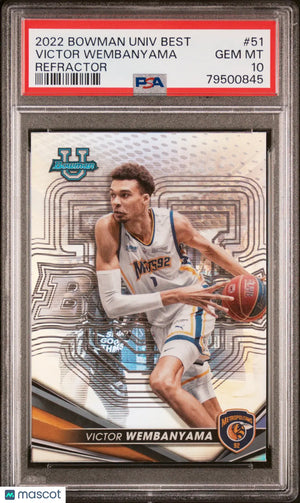 Victor Wembanyama PSA 10 RC Rookie 2022-23 Bowman's Best U Refractor 