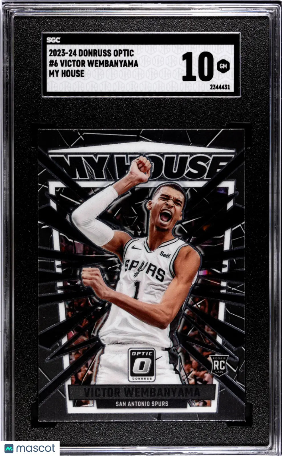 Victor Wembanyama RC Rookie SGC 10 GEM MINT 2023-24 23-24 MY HOUSE Donruss Optic 