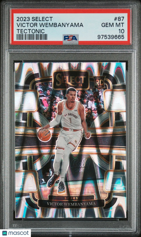Victor Wembanyama RC Rookie Tectonic PSA 10 2023 Panini Select