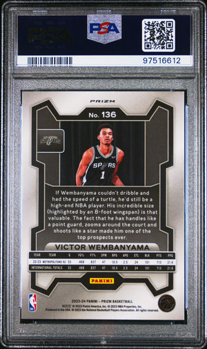 Victor Wembanyama SILVER PSA 10 Prizm 2023-24 23-24 Prizm RC Rookie 