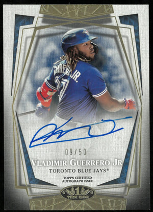 Vladimir Guerrero Jr Auto /50 On Card TIER ONE TOPPS 2022 