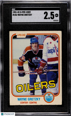 Wayne Gretzky 1981-82 O Pee Chee SGC 2.5 Good + OPC 81-82 3rd Year OILERS 