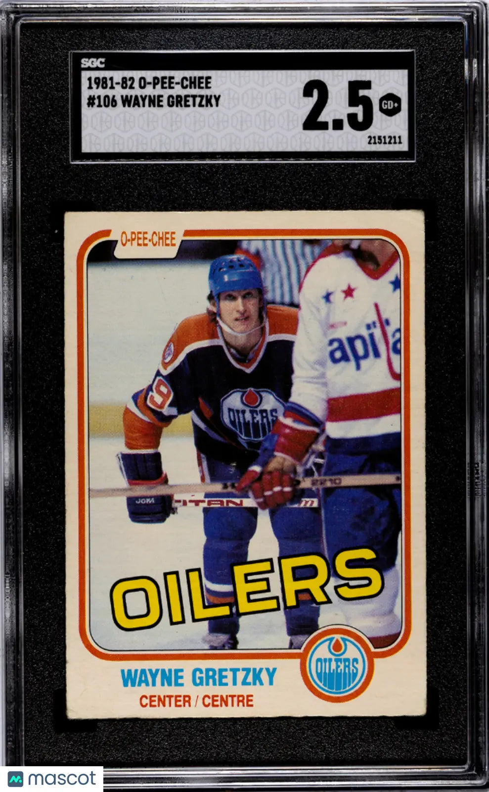 Wayne Gretzky 1981-82 O Pee Chee SGC 2.5 Good + OPC 81-82 3rd Year OILERS 