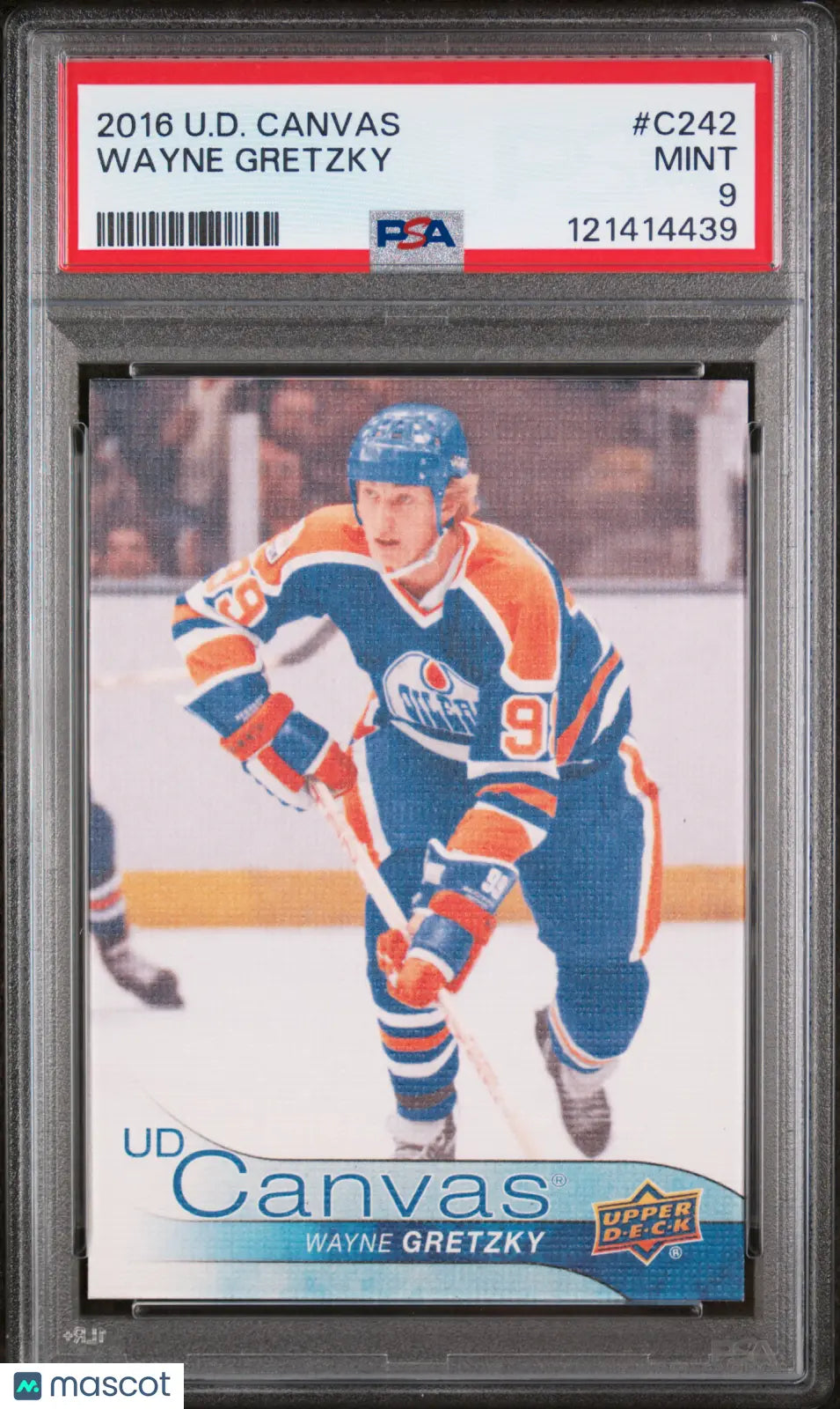 Wayne Gretzky Canvas Retired PSA 9 2016-17 16-17 SP Edmonton Oilers UD 