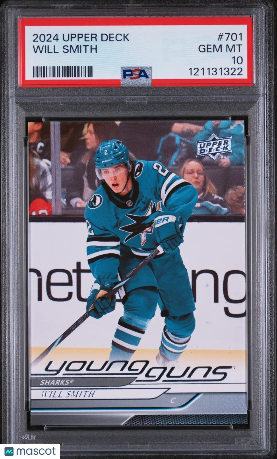 Will Smith Upper Deck Young Guns PSA 10 RC Rookie 2024-25 24-25 Sharks 