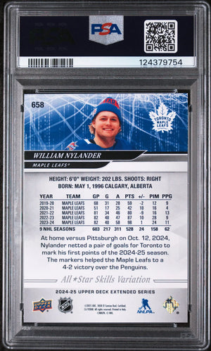 William Nylander PSA 10 Upper Deck All Star Variation Skills Extended UD 2024-25 