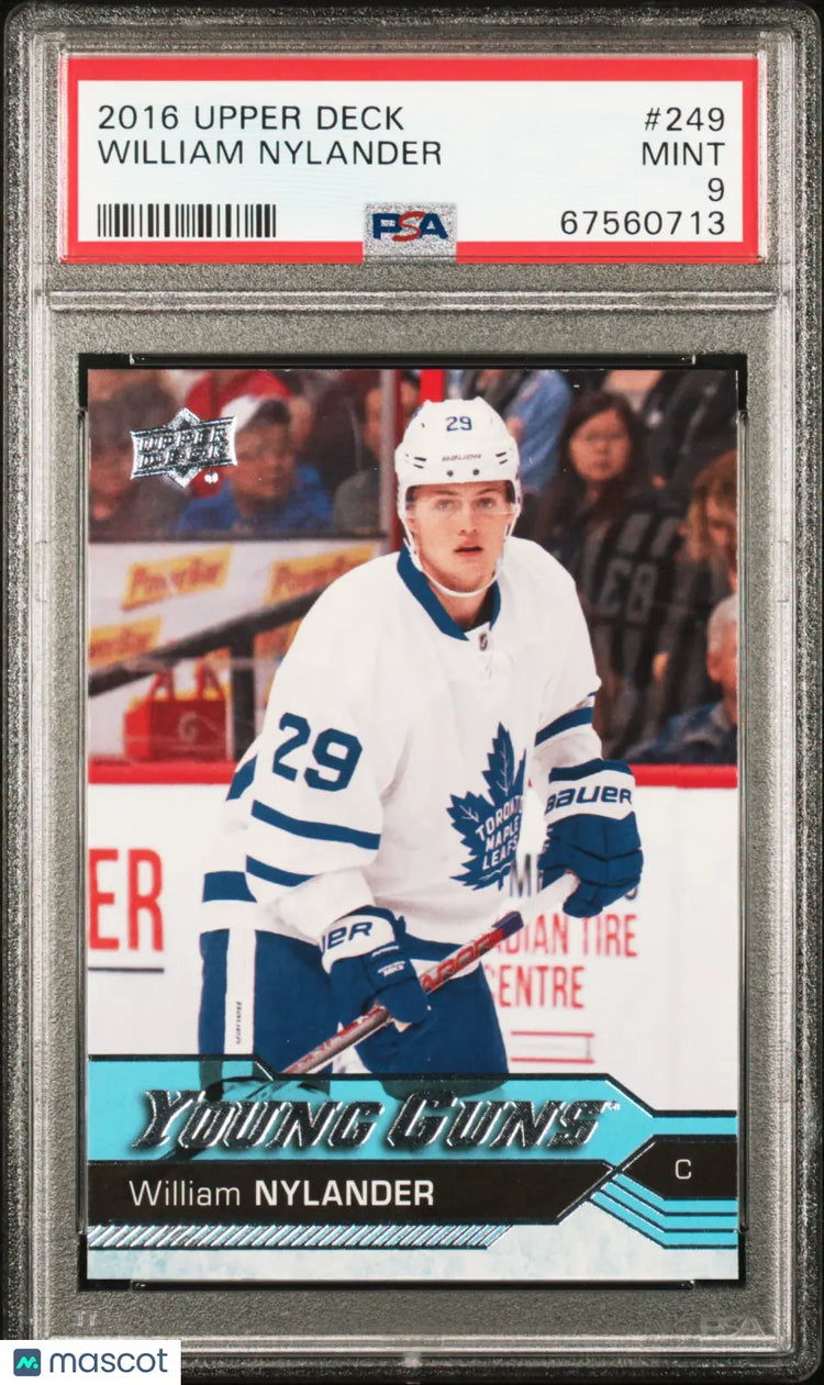 William Nylander RC Rookie #249 PSA 9 2016-17 UD Upper Deck 