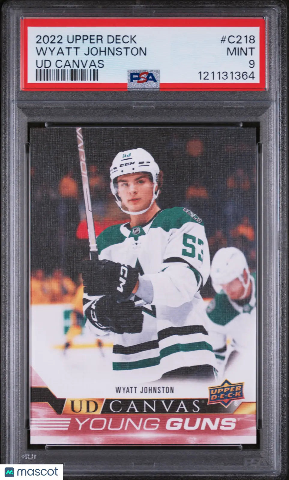 Wyatt Johnston UD Canvas RC PSA 9 Rookie Upper Deck 2022-23 22-23 Stars 