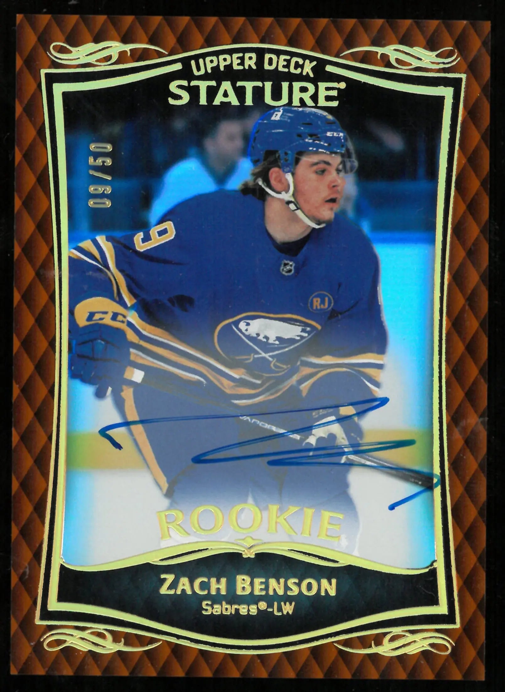 Zach Benson /50 Stature RC Rookie 2023-24 23-24 UD 
