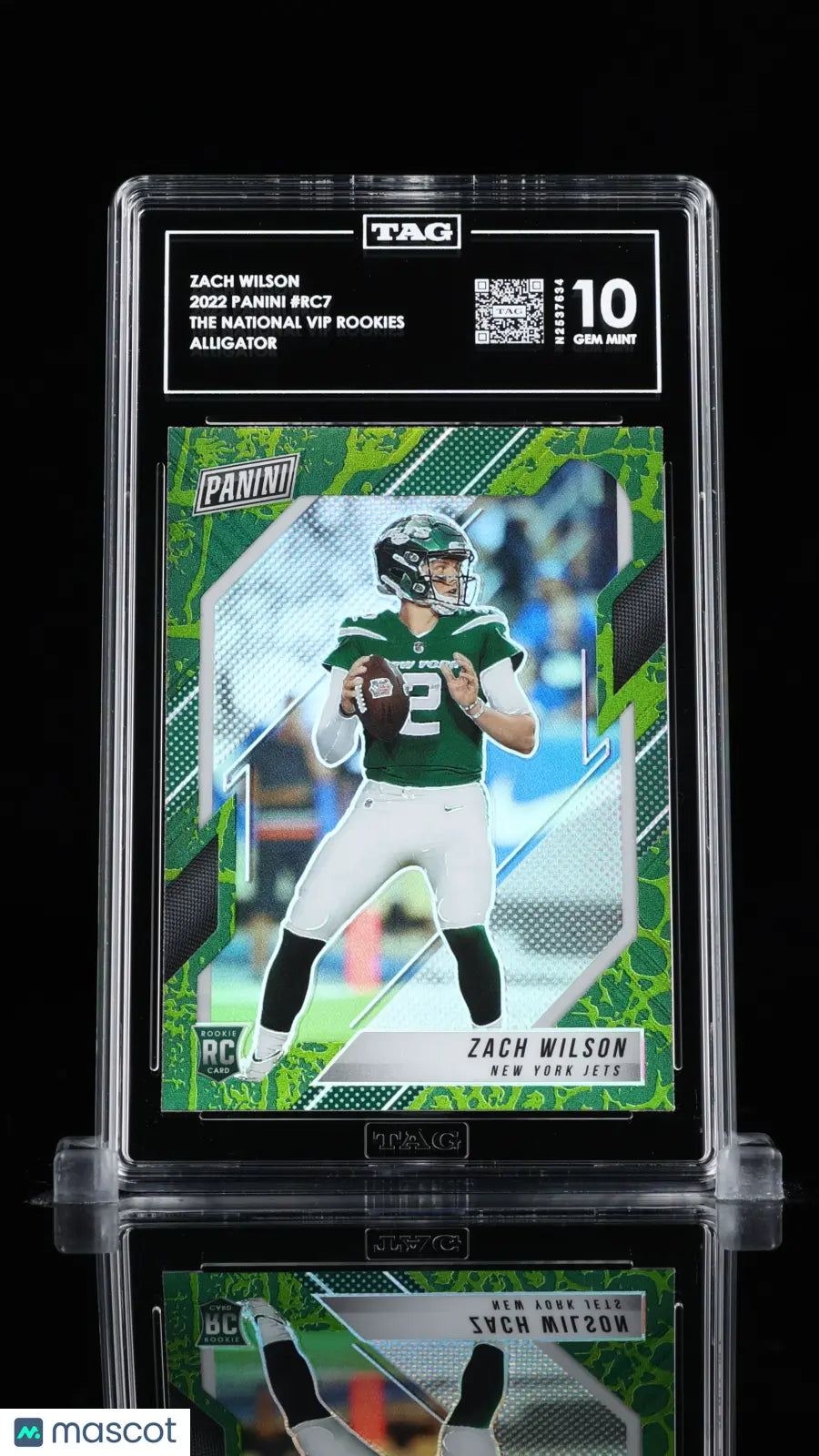 Zach Wilson Panini VIP Alligator RC TAG 10 GEM MINT Rookie RC7 National 