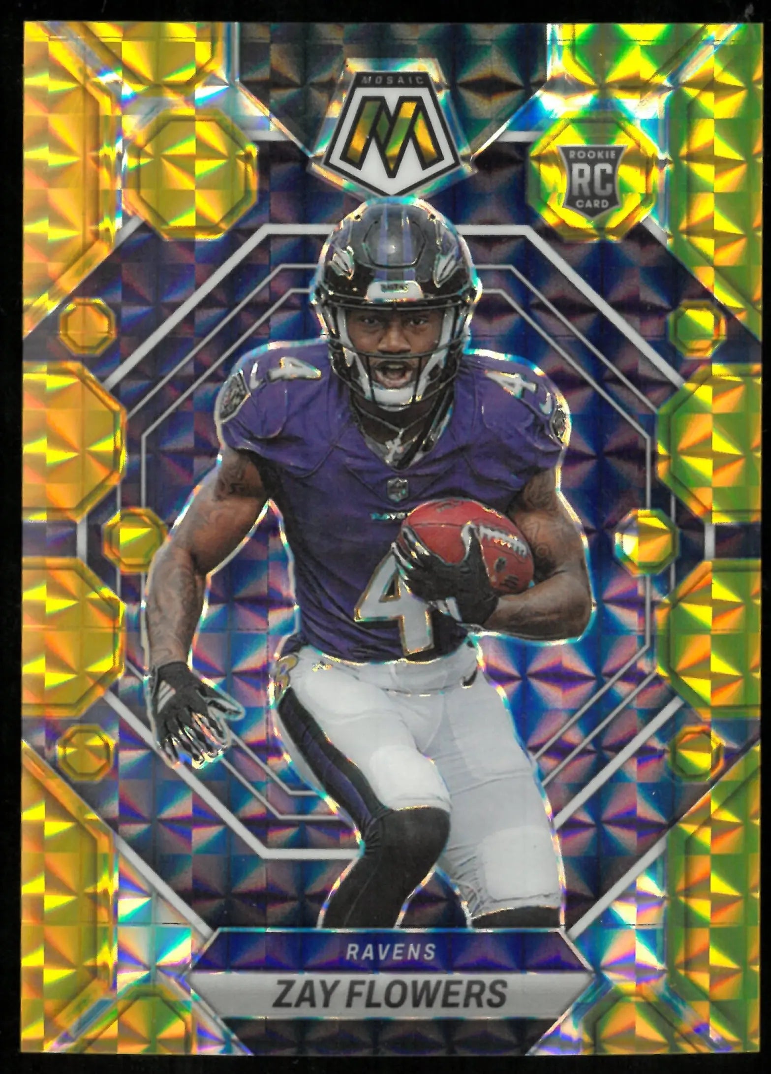 Zay Flowers /10 Mosaic 2023 Gold Panini 