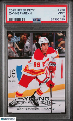 Zayne Parekh Young Guns RC Rookie PSA 9 2025-26 Upper Deck UD 