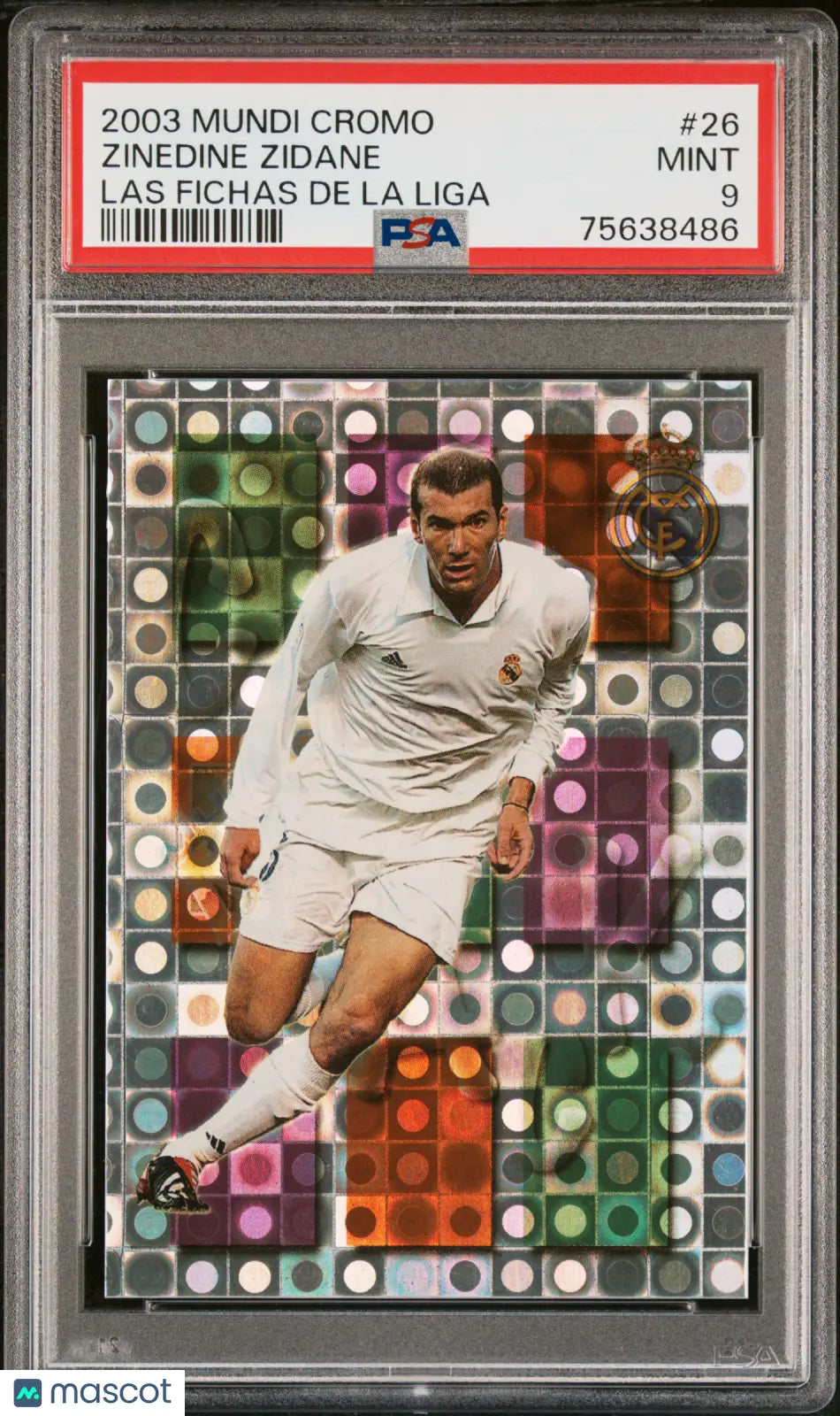 Zinedine Zidane #26 PSA 9 2003 Mundi Cromo Las Fichas De La Liga 