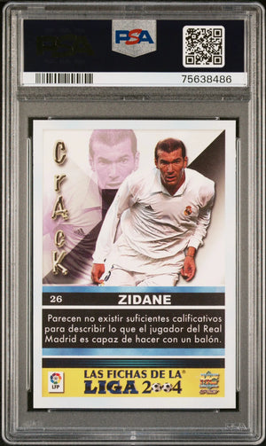 Zinedine Zidane #26 PSA 9 2003 Mundi Cromo Las Fichas De La Liga 
