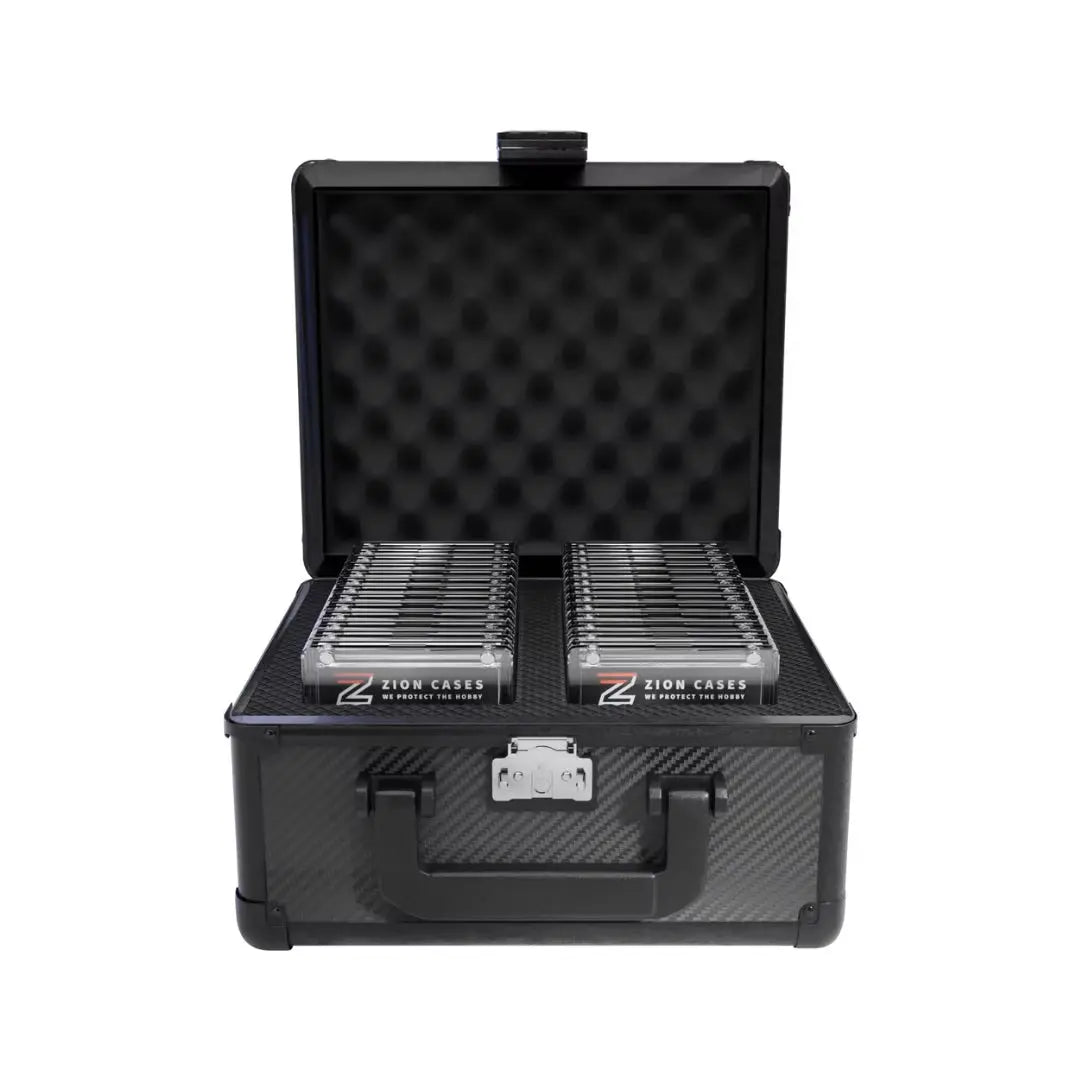 Zion Graded Black Carbon Fiber Slab Case - 2 Row Design
