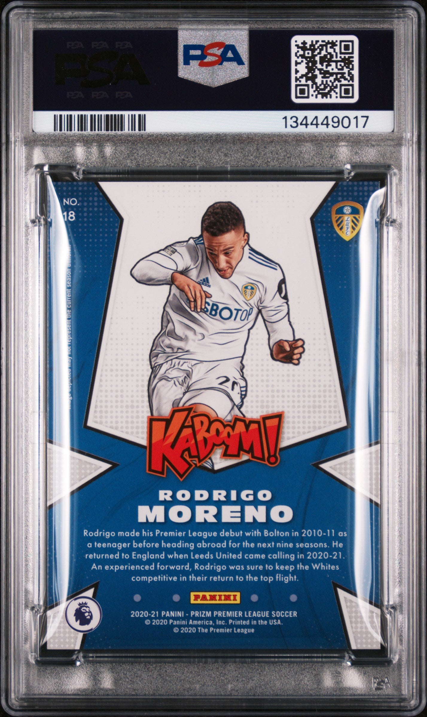 Rodrigo Moreno Kaboom! PSA 9 2020-21 Panini Prizm Premier League