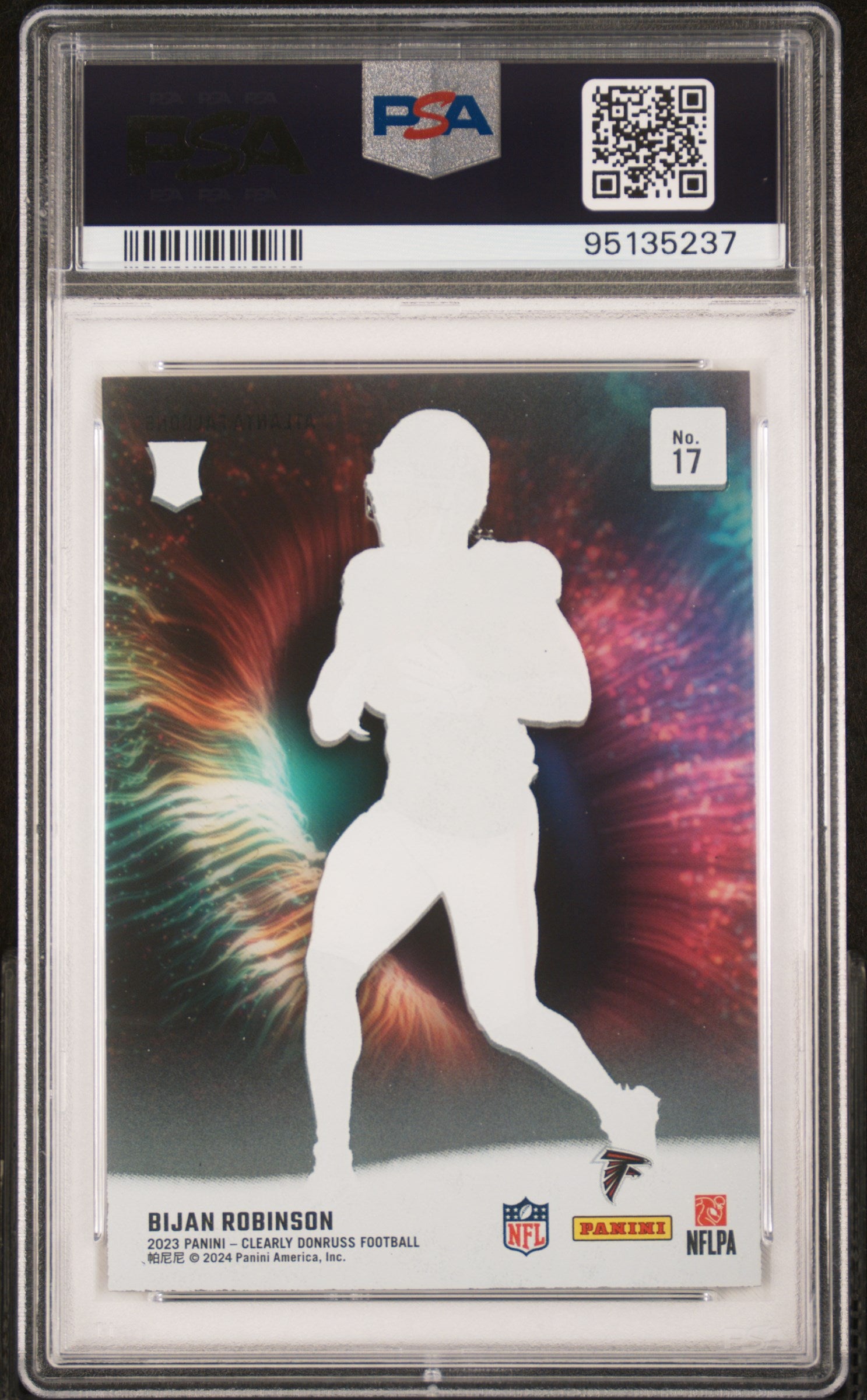 Bijan Robinson Night Moves PSA 10 SP SSP 2023 Clearly Donruss RC Rookie