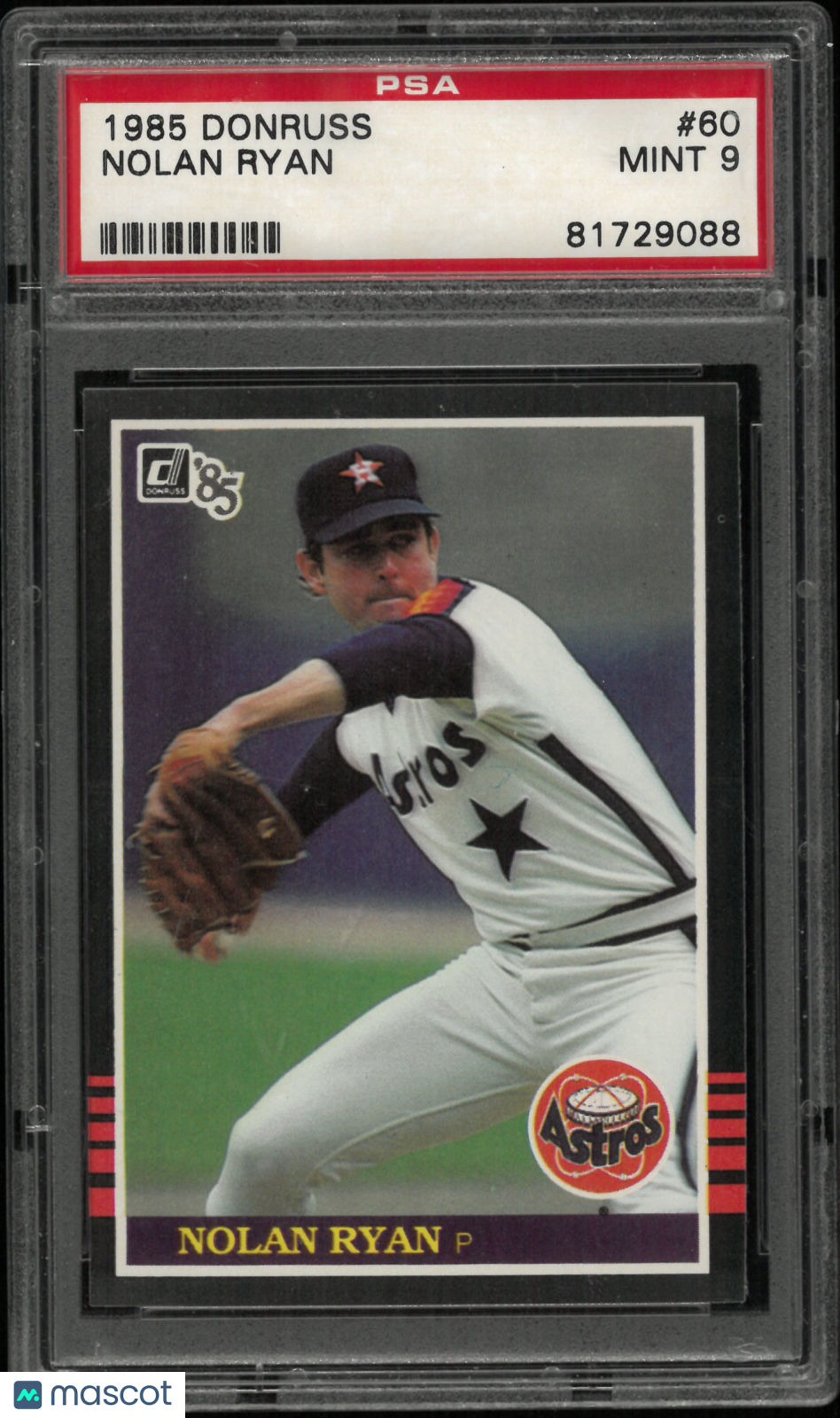 1985 Donruss Nolan Ryan PSA 9