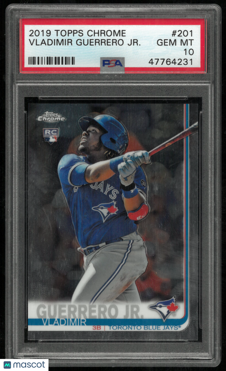 2019 Topps Chrome Baseball Rookie Vladimir Guerrero JR. RC PSA 10