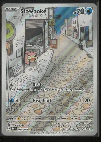 2023 Pokemon Scarlet & Violet Base Set Illustration Rare Slowpoke 204/198