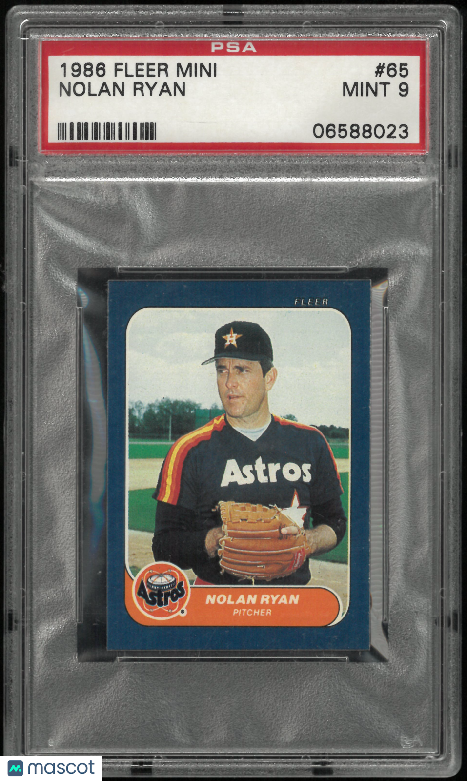 1986 Fleer Mini Nolan Ryan PSA 9