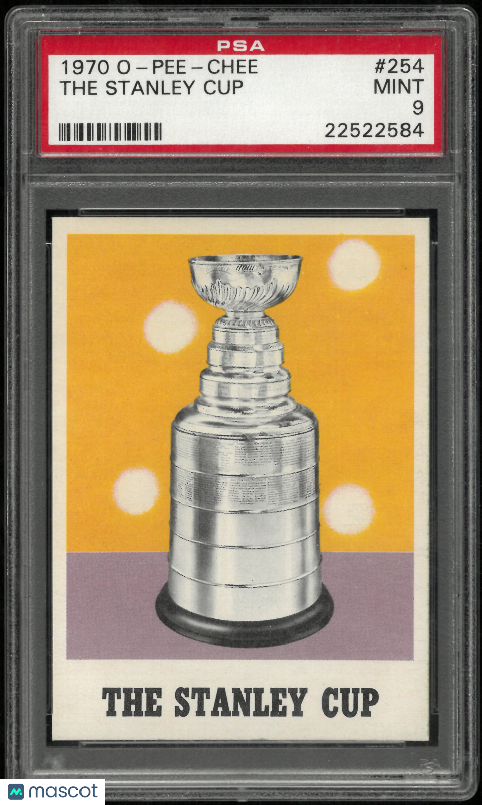 1970-71 O-Pee-Chee Hockey The Stanley Cup #254 PSA 9