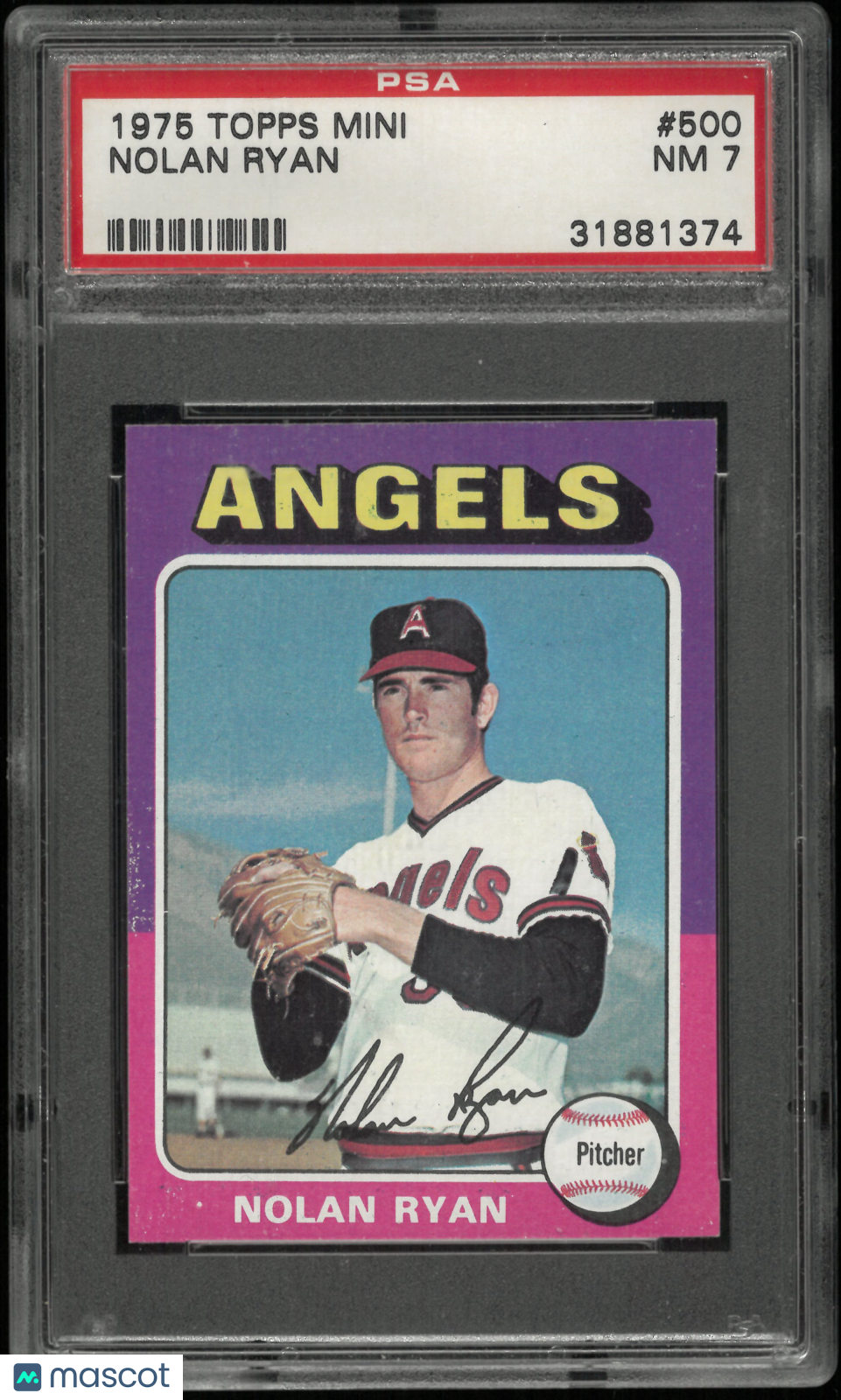 1975 Topps Mini Nolan Ryan PSA 7