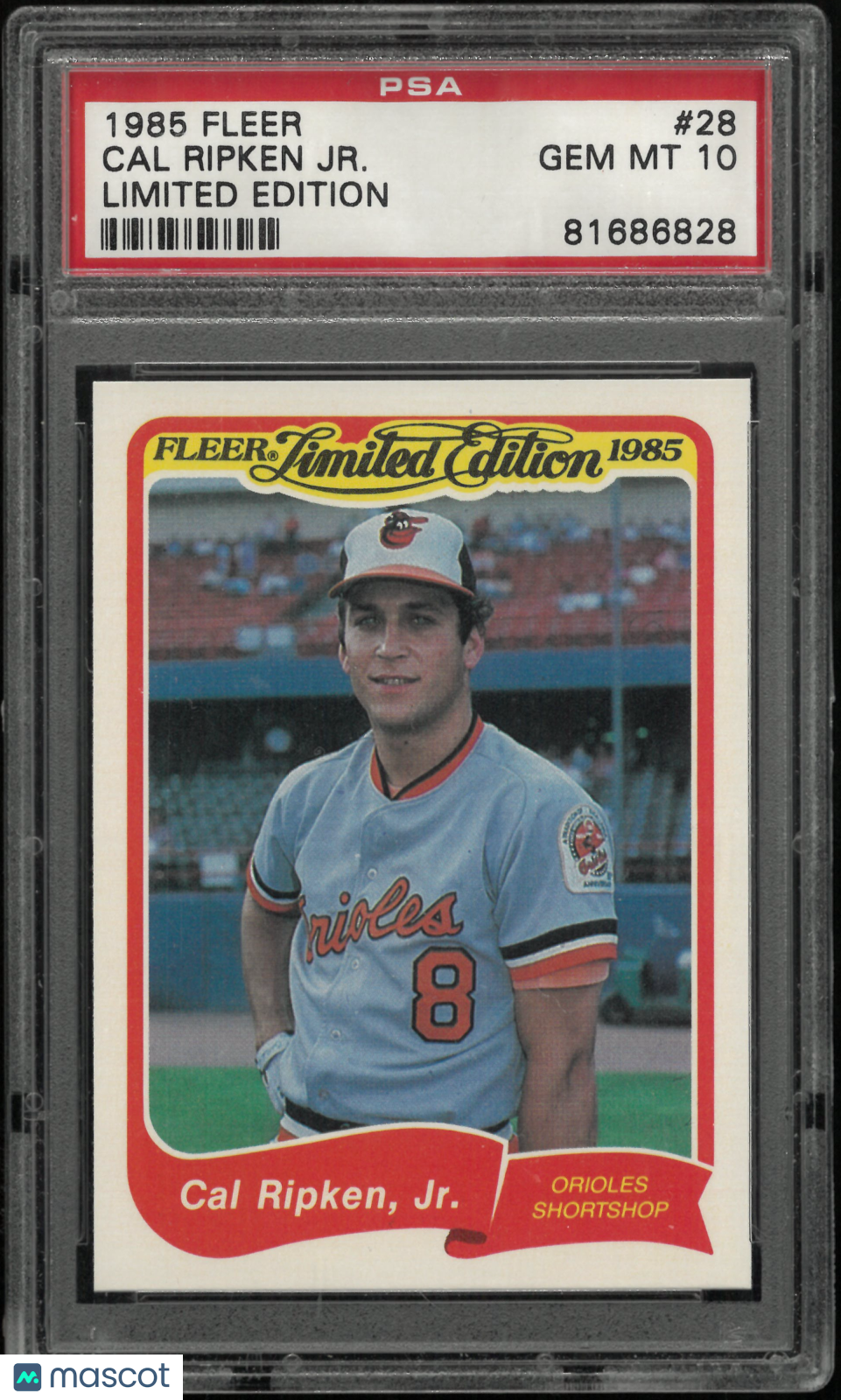 1985 Fleer Limited Edition Cal Ripken JR. PSA 10