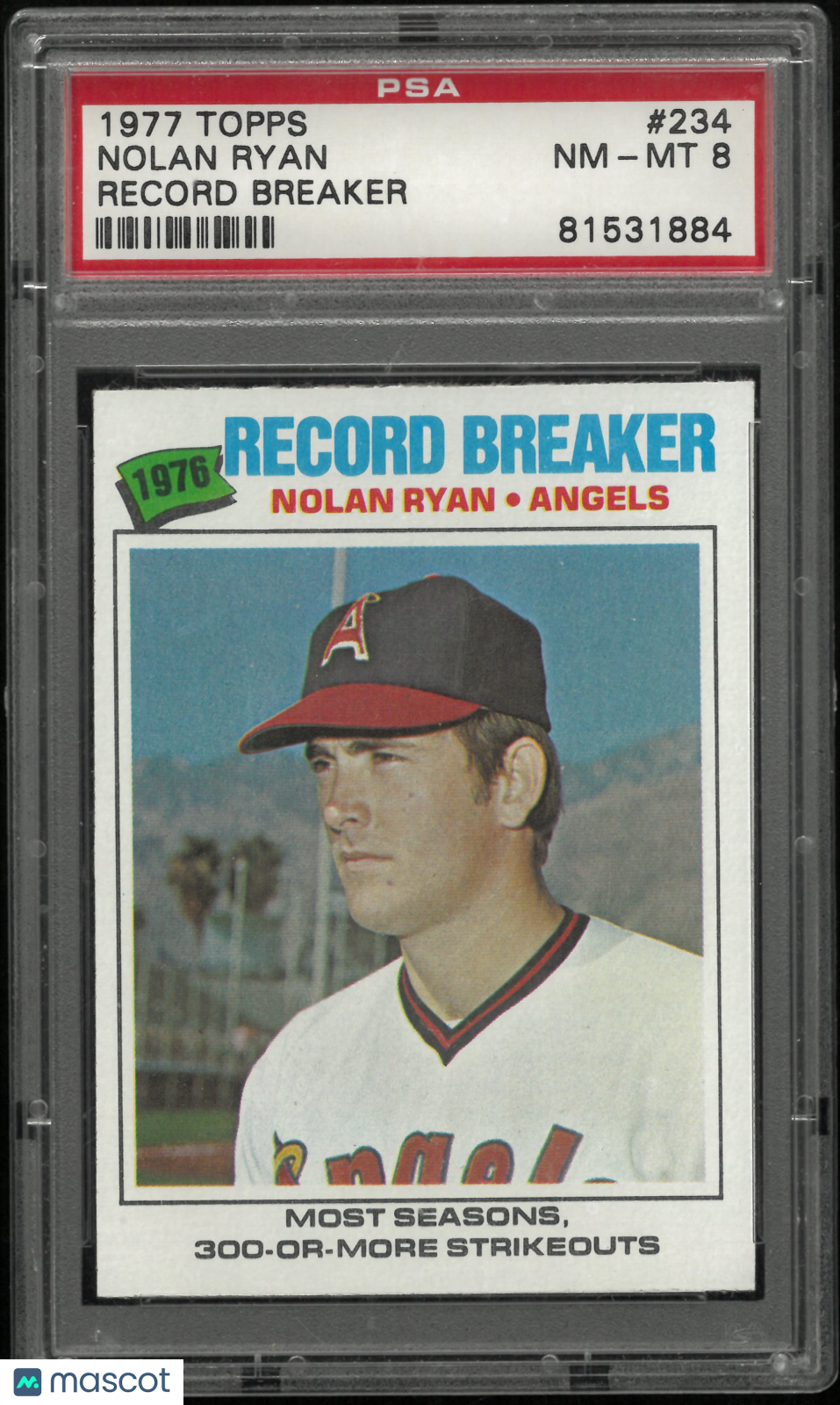1977 Topps Nolan Ryan PSA 8