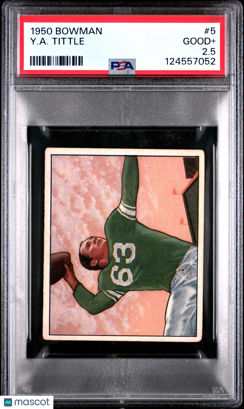 1950 Bowman Football Y. A. Tittle #5 PSA 2.5