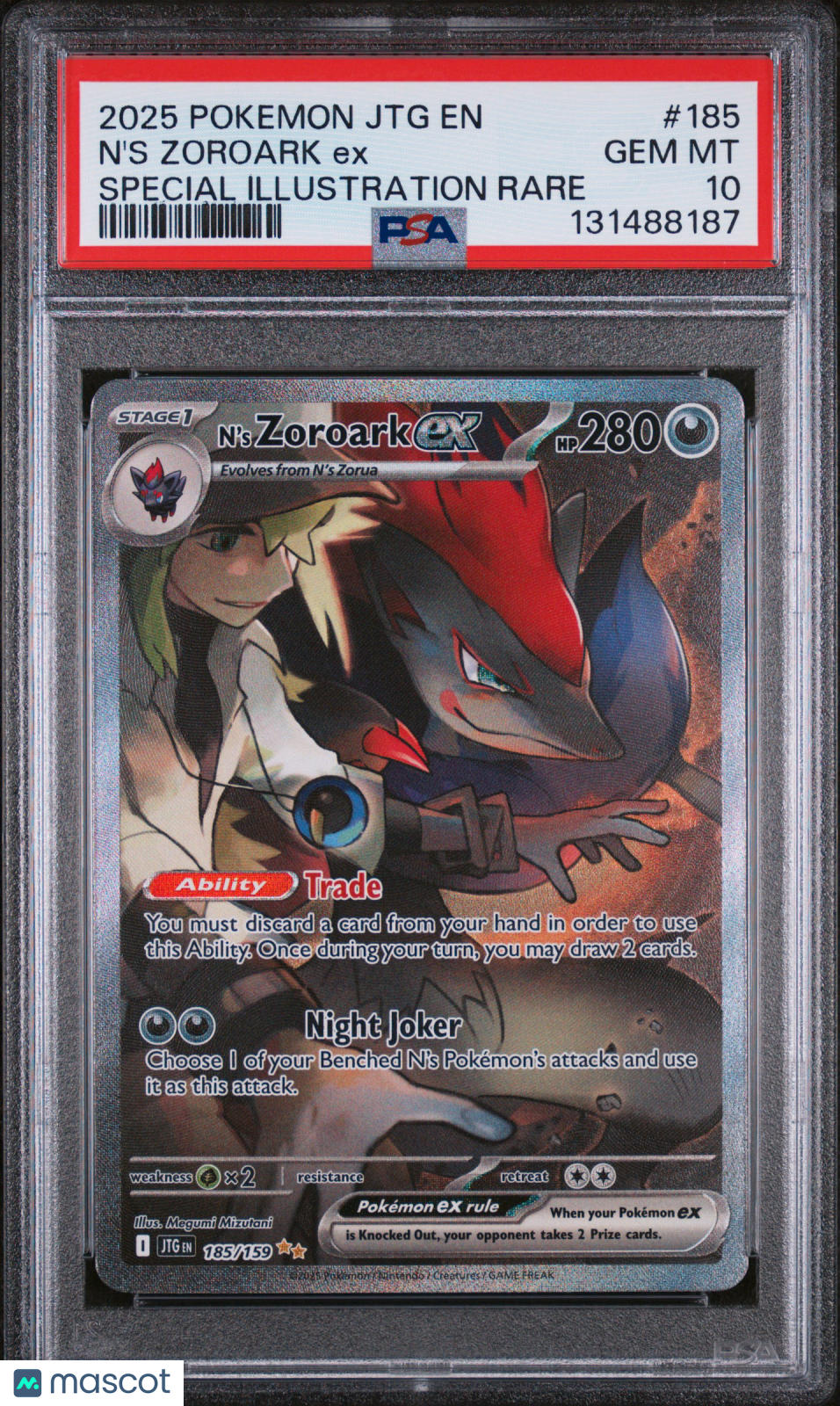 2025 Pokemon Journey Together N'S Zoroark EX Special Illustration PSA