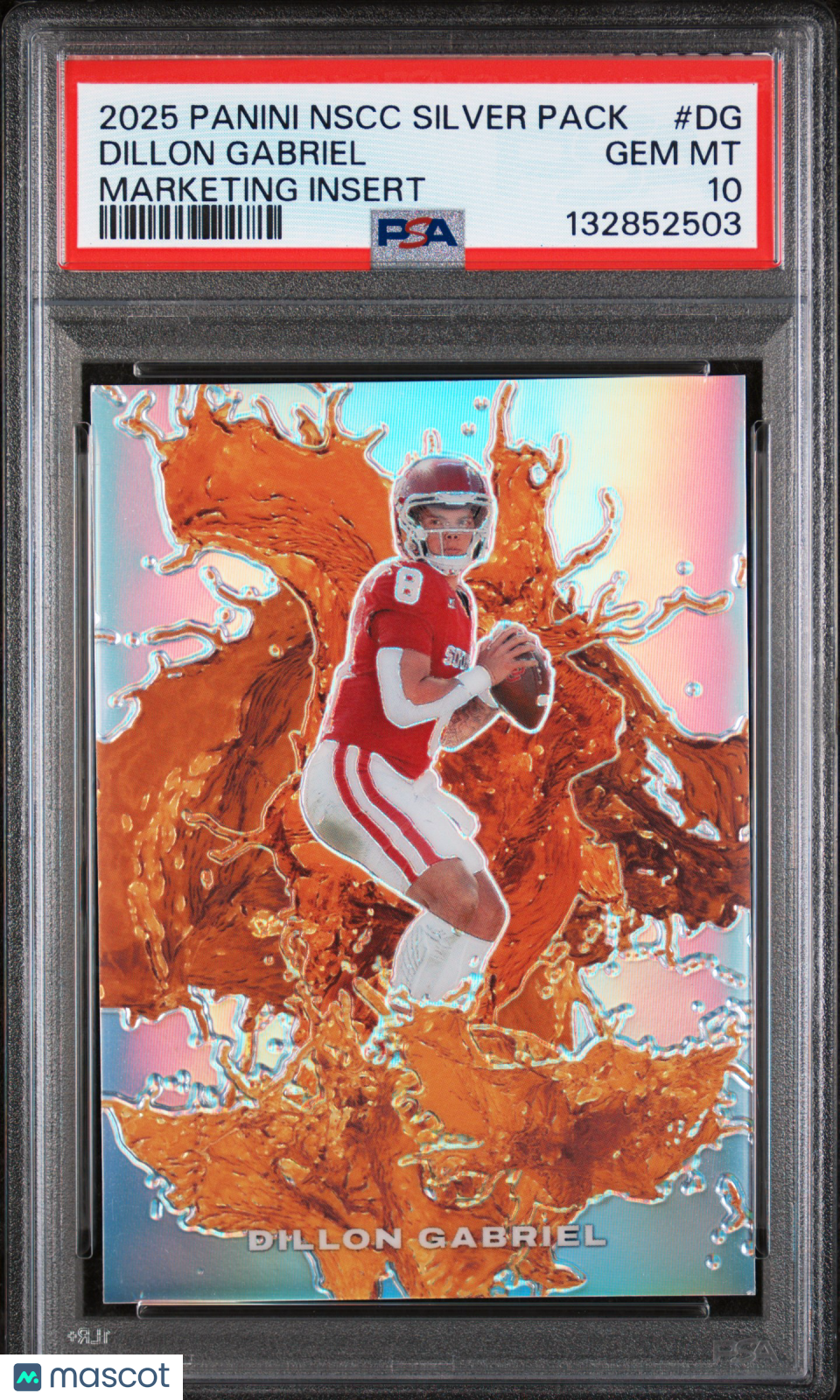 Dillon Gabriel /99 PSA 10 NSCC Silver Pack Marketing Insert
