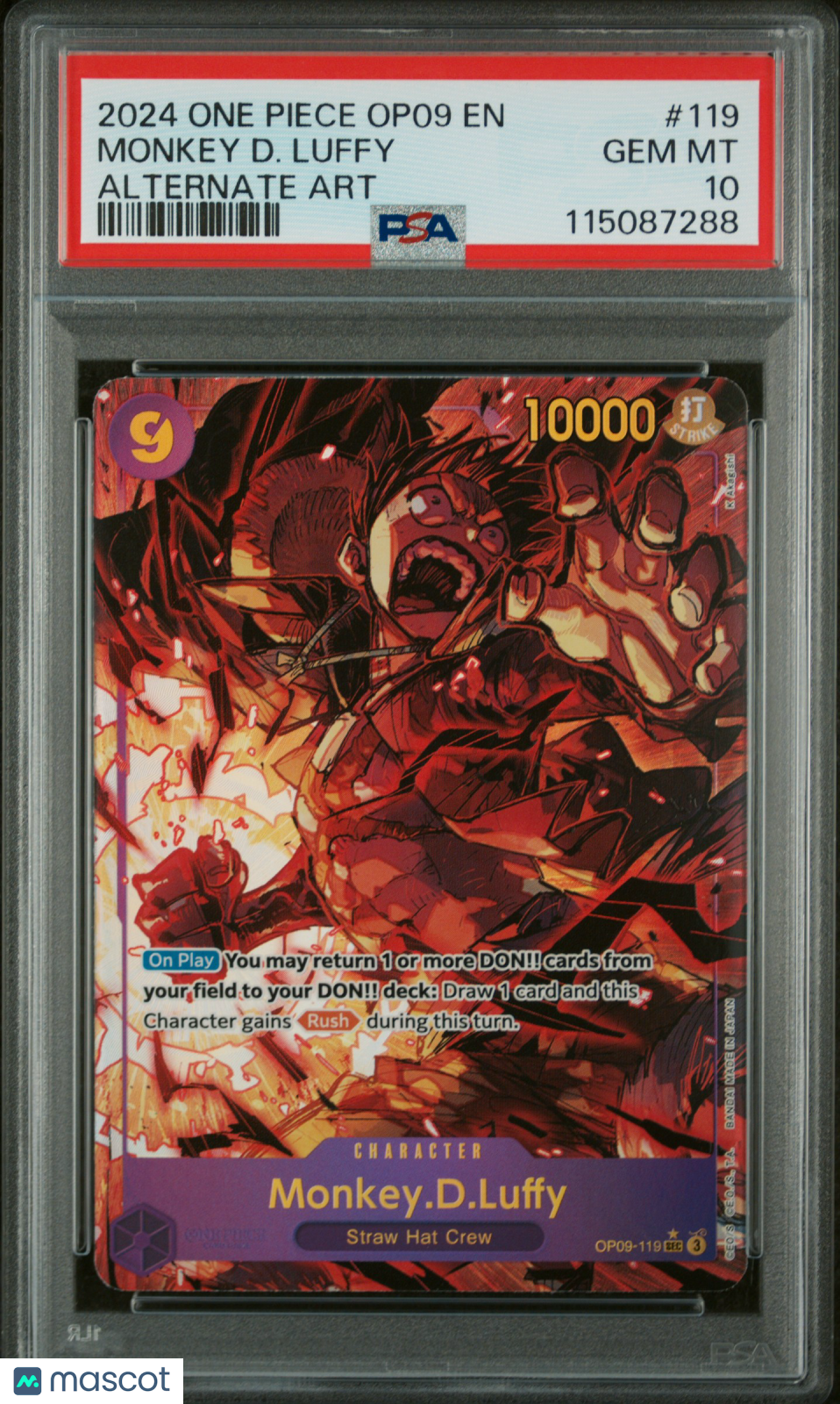 2024 One Piece Emperors In The New World Alternate Monkey D. Luffy #119 PSA 10