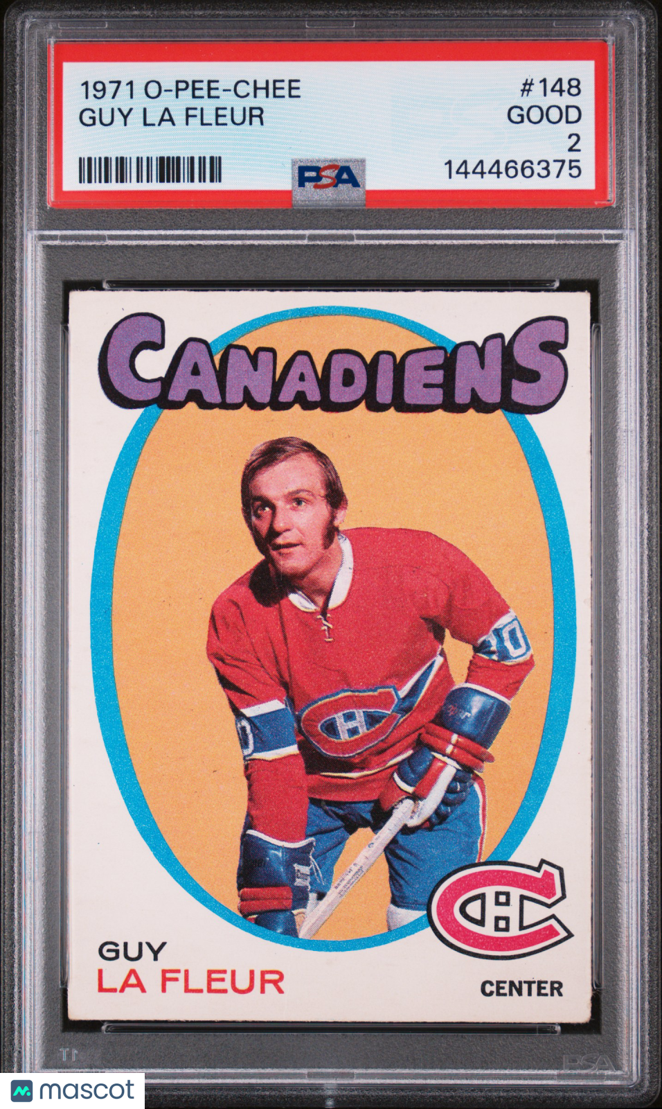 1971 O-Pee-Chee OPC Hockey Guy La Fleur RC Rookie #148 PSA 2