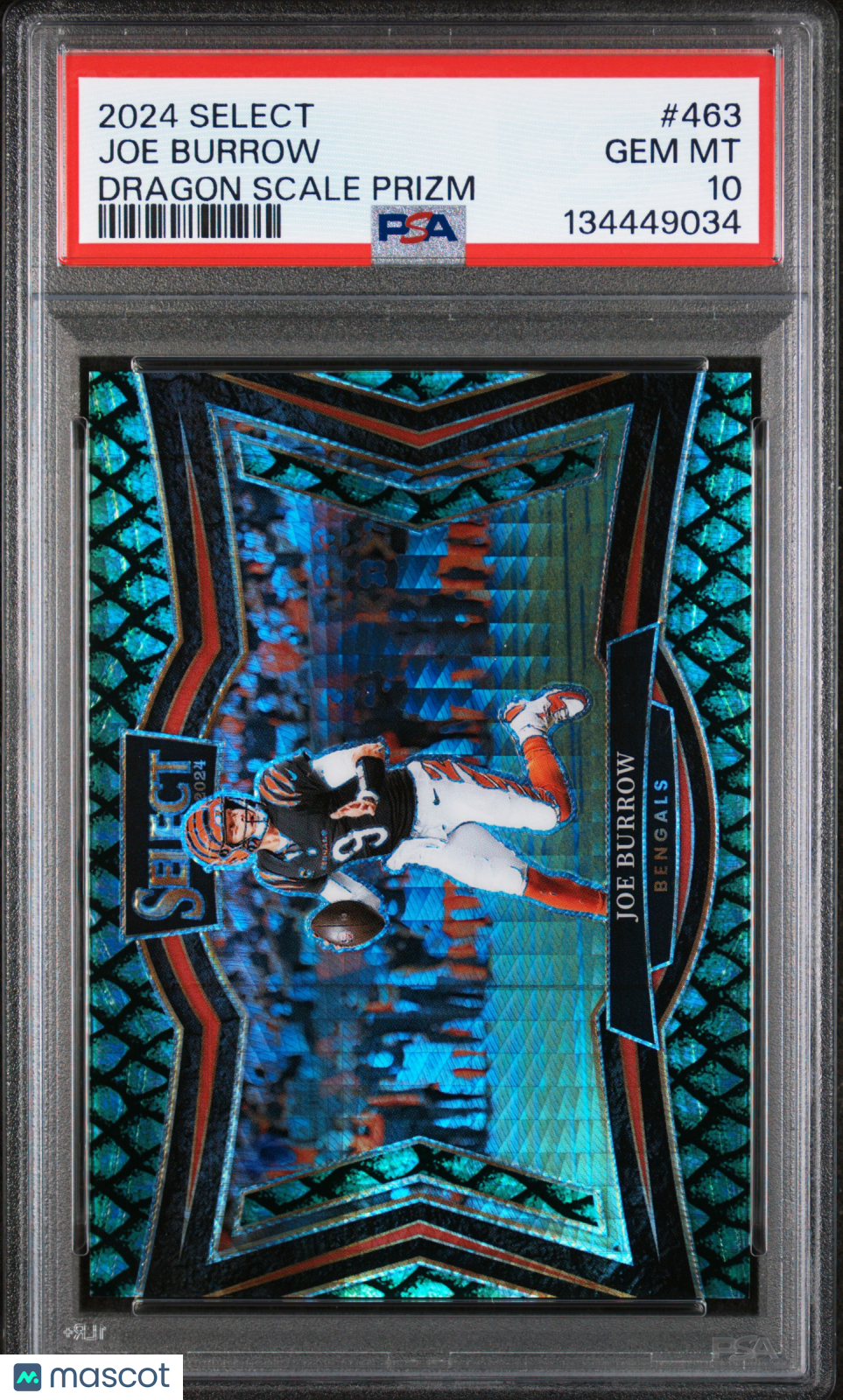 Joe Burrow Dragon Scale SP PSA 10 Prizm 2024 Select SP SSP Bengals