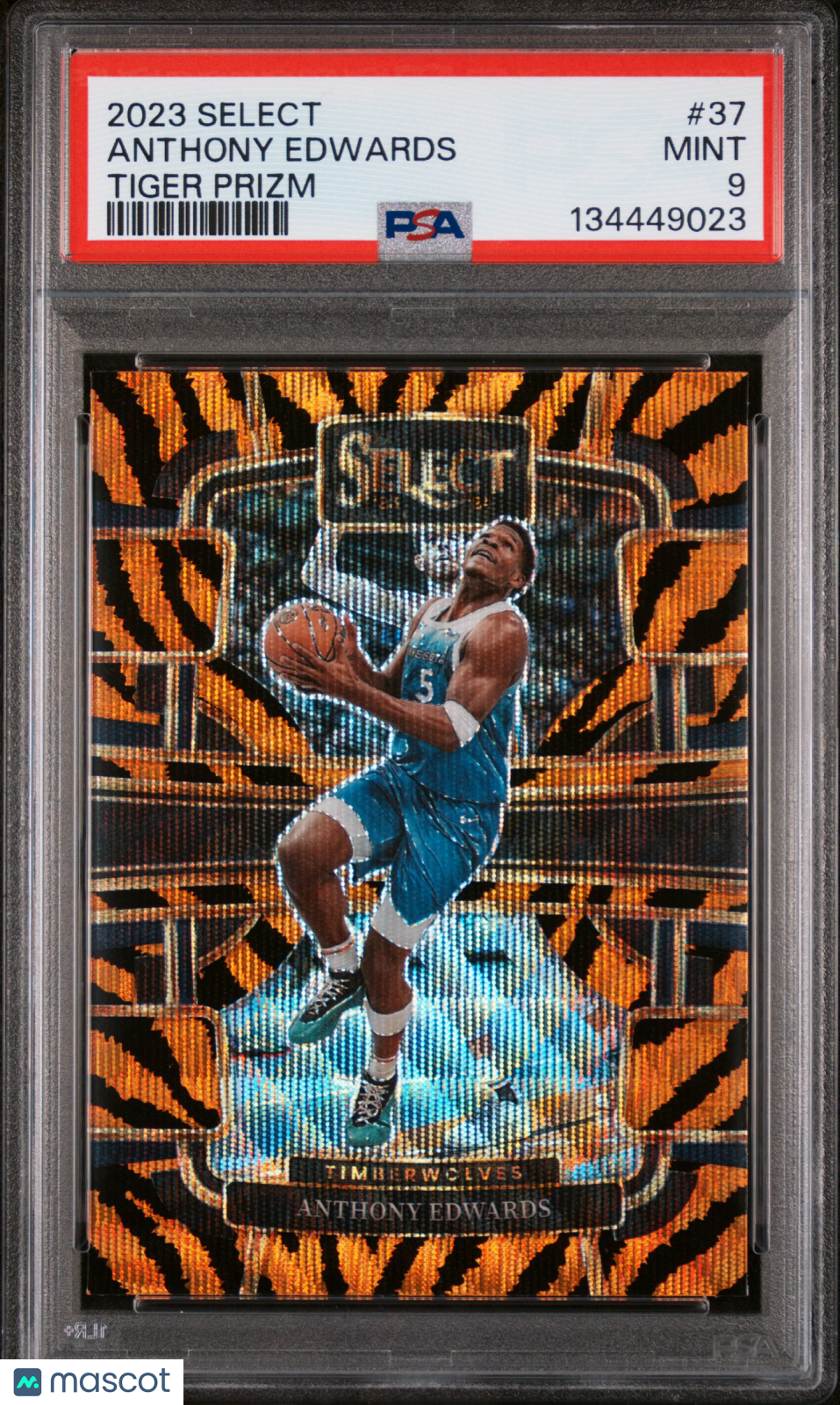 Anthony Edwards Tiger Prizm PSA 9 2023-24 Select 23-24 SP SSP