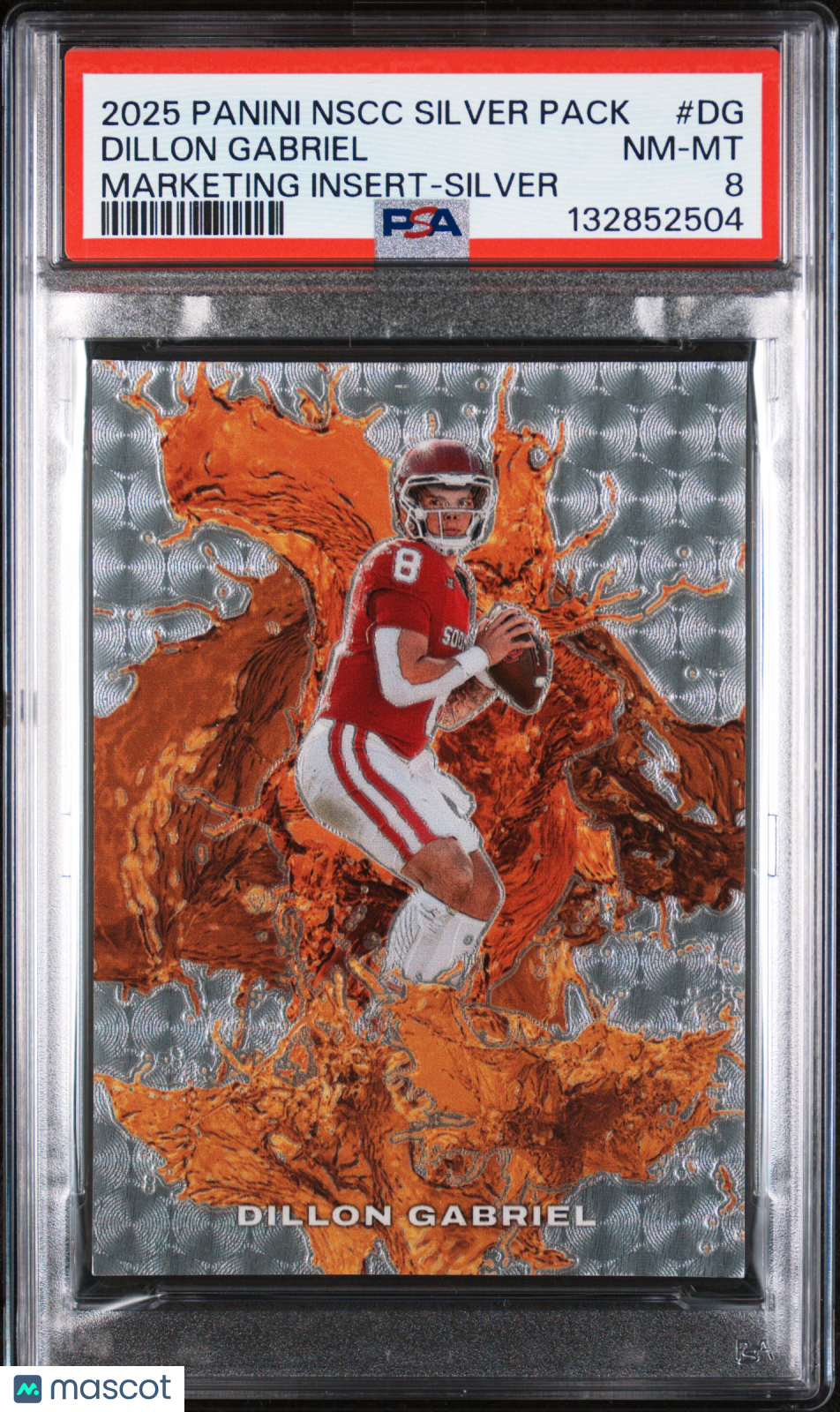Dillon Gabriel /25 PSA 8 2025 Panini NSCC Silver Pack Marketing Insert