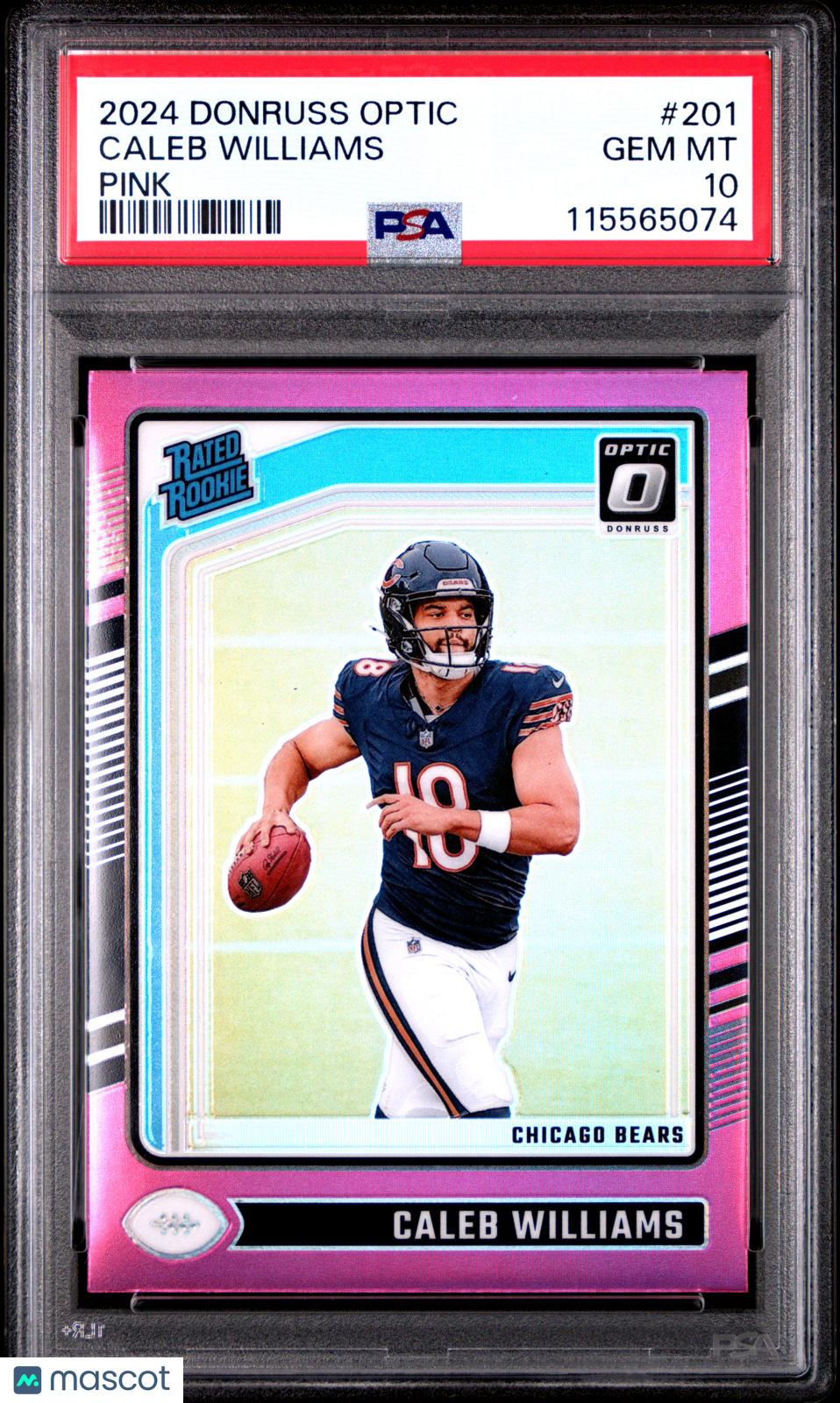 Caleb Williams Pink PSA 10 2024 Donruss Optic BEARS RC Rookie