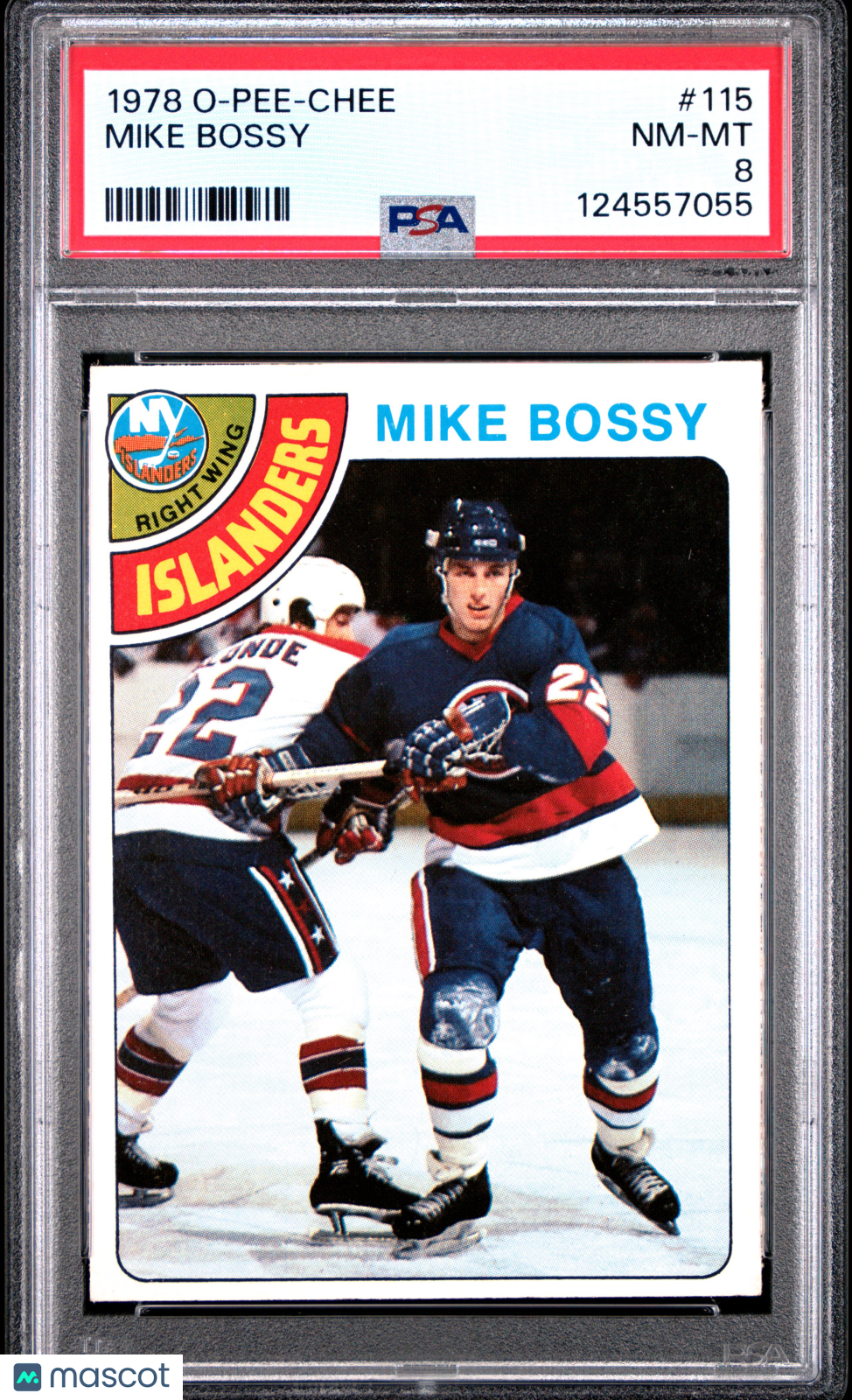 1978 O-Pee-Chee Hockey Mike Bossy RC Rookie #115 PSA 8 Islanders