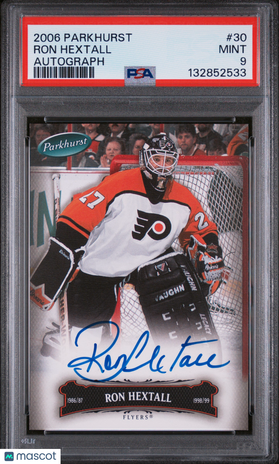 Ron Hextall Autograph PSA 9 Parkhurst Auto 2006-07  Flyers