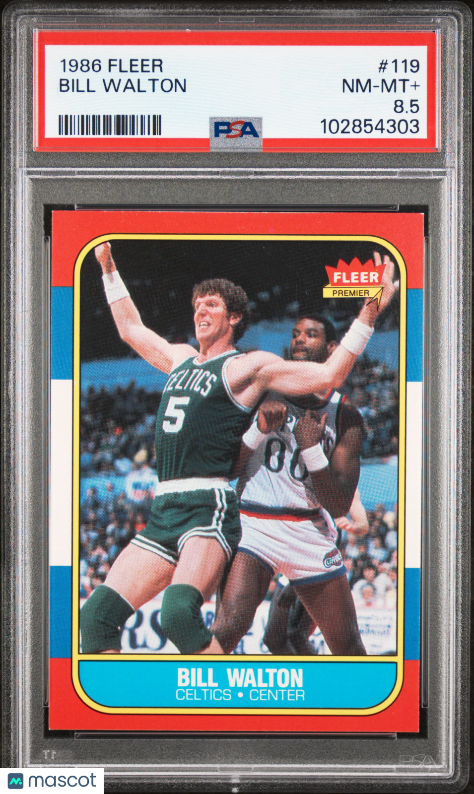 1986-87 Fleer Basketball Bill Walton #119 PSA 8.5 Boston Celtics