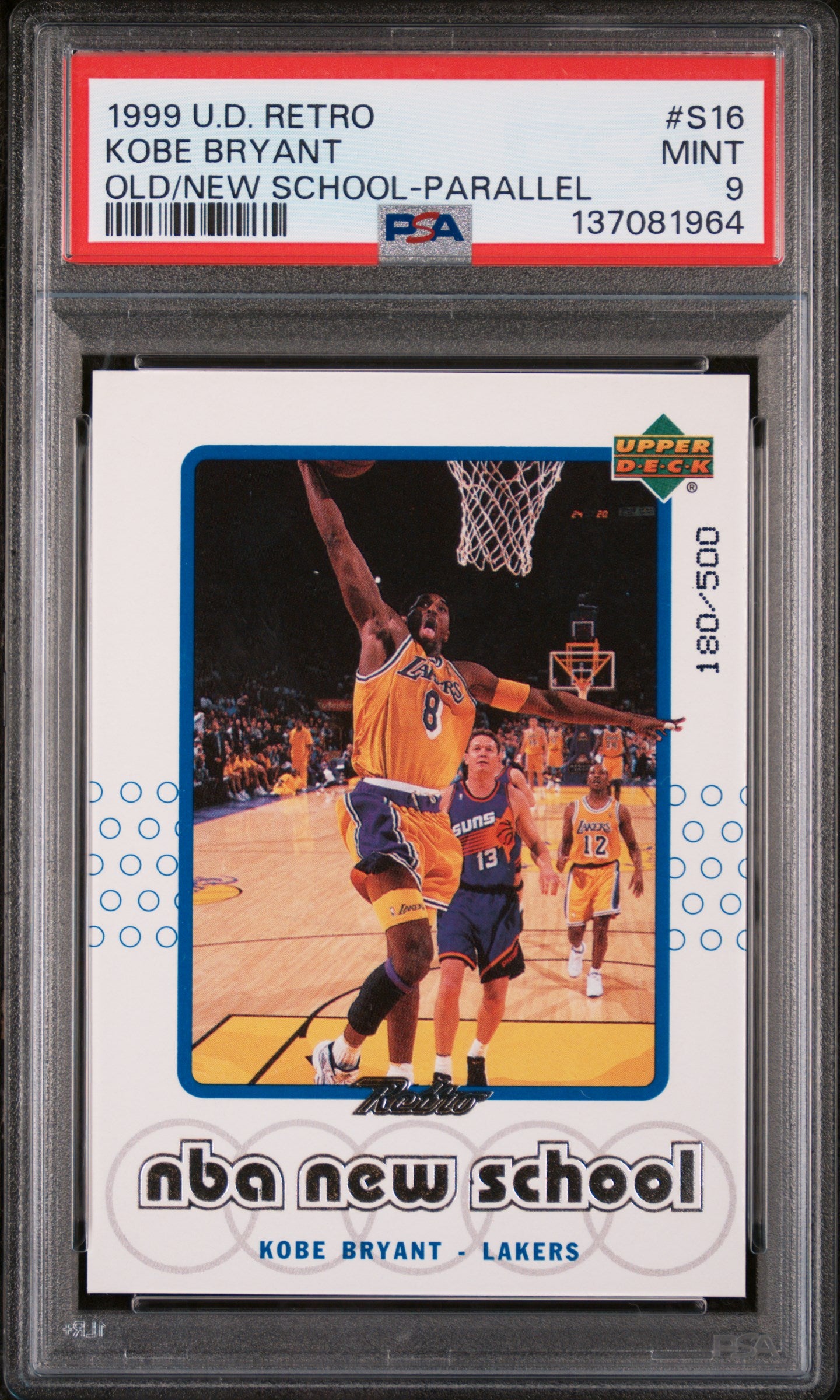1999 Upper Deck Retro Old New School Parallel Kobe Bryant #S16 /500 PSA 9